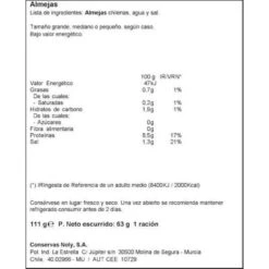 Los más vendidos -Alimentación Especializadas Tienda almejas chilenas reina noly 111g 1