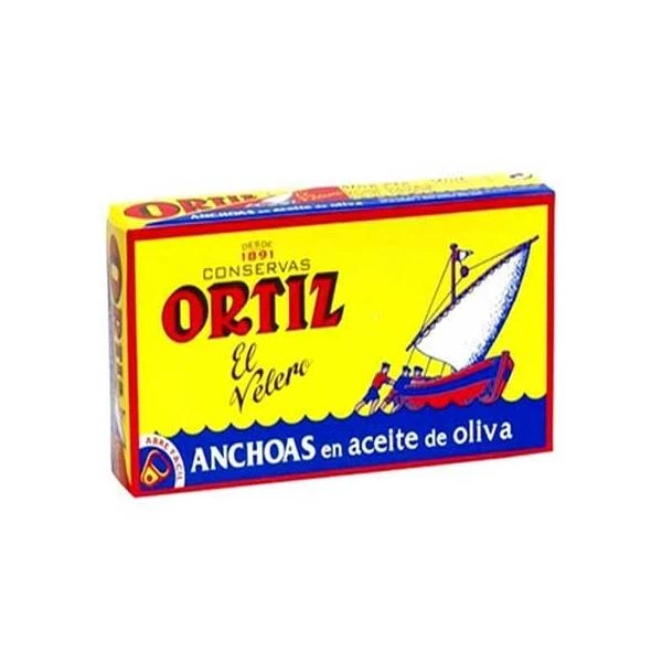 Anchoas En Aceite De Oliva ORTIZ 47,5g. 3 Anchoas En Aceite De Oliva ORTIZ 47,5g.