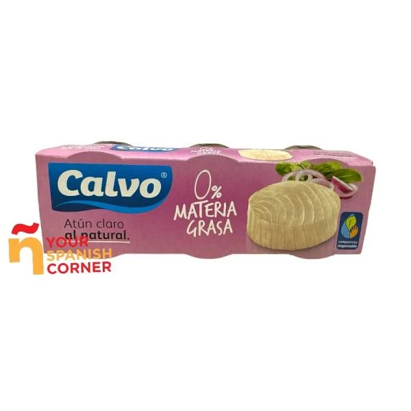 Atún Claro Al Natural 0% Materia Grasa CALVO 3x80 G 3 Atún Claro Al Natural 0% Materia Grasa CALVO 3x80 G