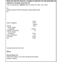 Alimentación Especializadas Tienda -Alimentación Especializadas Tienda bacalao tiras sin piel 400g marca blanca 1