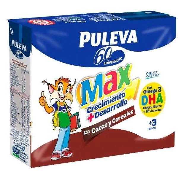 Bebida Con Cacao Y Cereales MAX PULEVA 3x200 Ml. 3 Bebida Con Cacao Y Cereales MAX PULEVA 3x200 Ml.