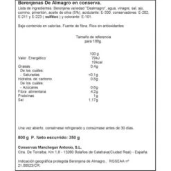 Berenjenas De Almagro ANTONIO 800g. 9 Berenjenas De Almagro ANTONIO 800g. -Alimentación Especializadas Tienda berenjenas de almagro 3