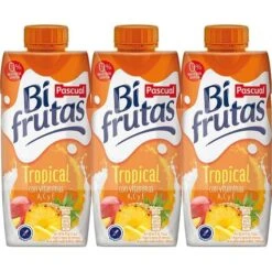 BIFRUTAS Fruta Leche Tropical PASCUAL 3x330ml.
