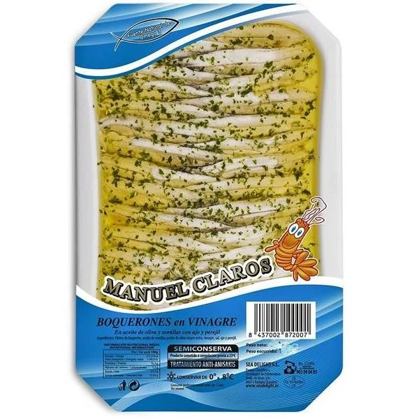 Boquerones En Vinagre MANUEL CLAROS 80g. 3 Boquerones En Vinagre MANUEL CLAROS 80g.