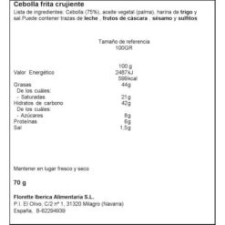Cebolla Crujiente FLORETTE 70g. 5 Cebolla Crujiente FLORETTE 70g. -Alimentación Especializadas Tienda cebolla frita crujiente spar 1