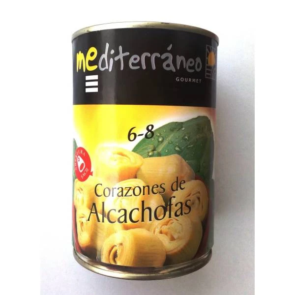Corazones De Alcachofas 6/8 MEDITERRÁNEO GOURMET 390g. 3 Corazones De Alcachofas 6/8 MEDITERRÁNEO GOURMET 390g.