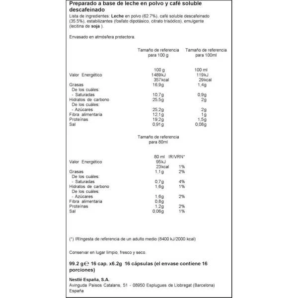 Nestlé® Café Cortado Espresso Manchado Descafeinado DOLCE GUSTO NESCAFÉ 16 Cápsulas 4 Nestlé® Café Cortado Espresso Manchado Descafeinado DOLCE GUSTO NESCAFÉ 16 Cápsulas - Imagen 2