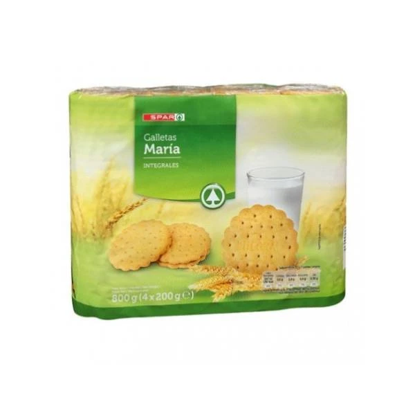 GALLETAS INTEGRALES MARÍA "SPAR" (800 G) 3 GALLETAS INTEGRALES MARÍA "SPAR" (800 G)