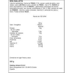 Galletas Chiquilín ARTIACH 525g. -Alimentación Especializadas Tienda galleta chiquilin artiach 2