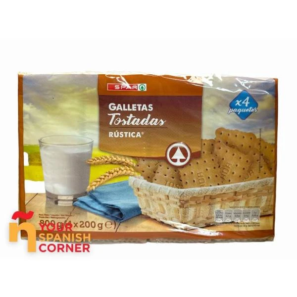 GALLETA TOSTADA 4X200G SPAR 800GR 3 GALLETA TOSTADA 4X200G SPAR 800GR