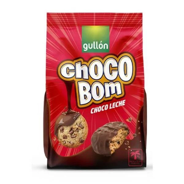 Galletas Choco Bom Con Leche GULLÓN 200 G. 3 Galletas Choco Bom Con Leche GULLÓN 200 G.