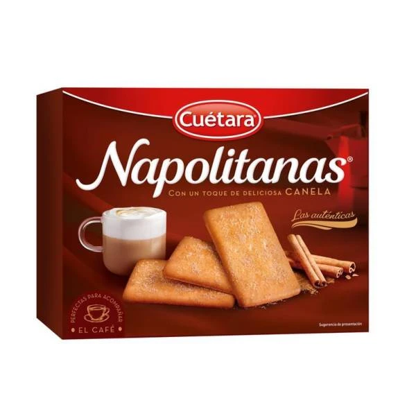 Galletas Napolitanas De Canela CUÉTARA 426g. 3 Galletas Napolitanas De Canela CUÉTARA 426g.