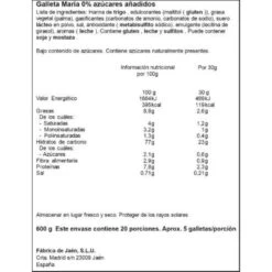 Galleta María 0% Azúcares Añadidos Family Biscuits 600 G. -Alimentación Especializadas Tienda galletas tostakids family biscuits 1