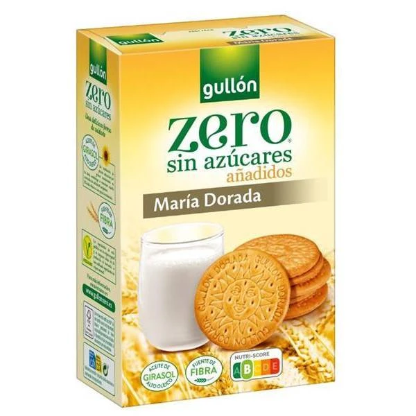 Galletas Zero Maria Dorada GULLÓN 400g. 3 Galletas Zero Maria Dorada GULLÓN 400g.