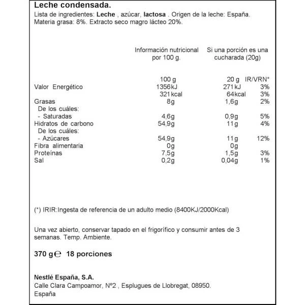 Nestlé® Leche Condensada LA LECHERA NESTLÉ 370g. 4 Nestlé® Leche Condensada LA LECHERA NESTLÉ 370g. - Imagen 2