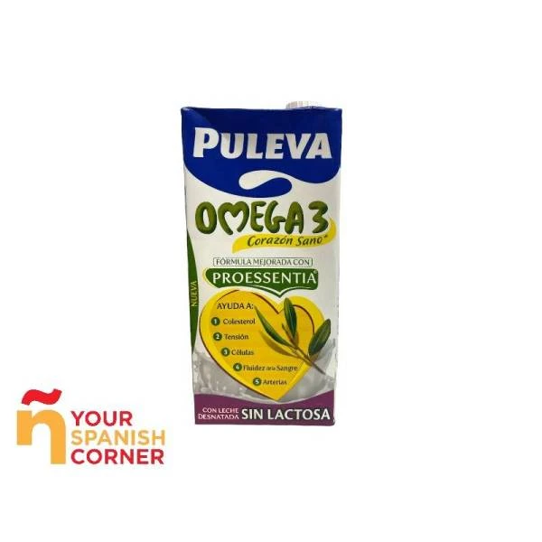 Leche Desnatada Omega 3 Sin Lactosa PULEVA 1l. 3 Leche Desnatada Omega 3 Sin Lactosa PULEVA 1l.