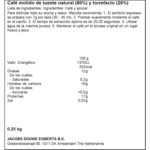 Café Molido Mezcla Crème Express MARCILLA 250g. 5 Café Molido Mezcla Crème Express MARCILLA 250g. - Imagen 3