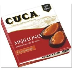 Mejillones Fritos En Aceite De Oliva En Escabeche 10/14 CUCA 115g.