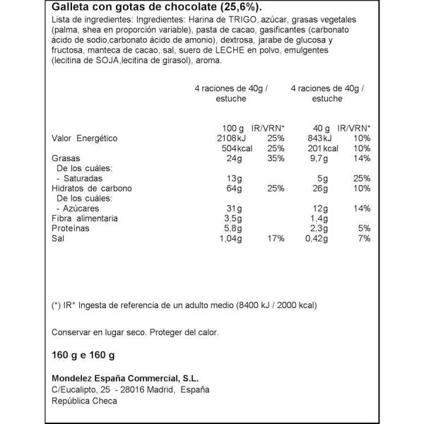 GALLETAS MINI CHIPS AHOY! "MONDELEZ" (160 G) 4 GALLETAS MINI CHIPS AHOY! "MONDELEZ" (160 G) - Imagen 2