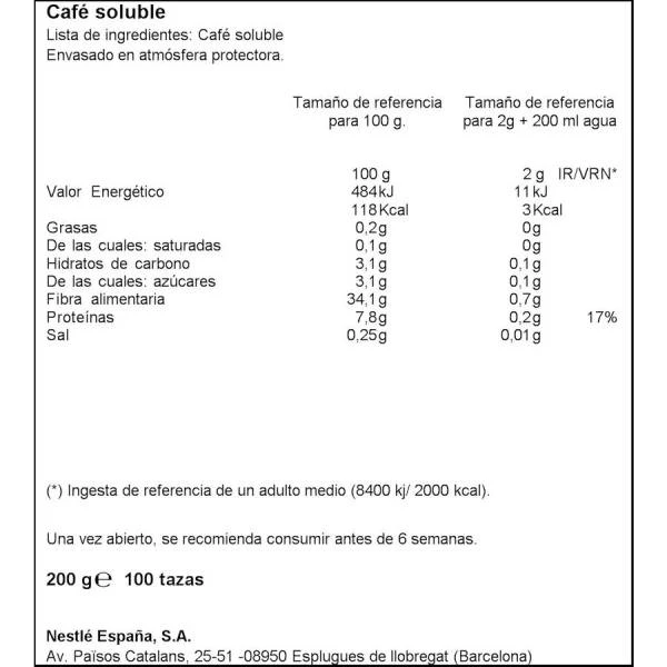 Nestlé® Café Soluble Natural NESCAFÉ Classic NESTLÉ 200g. 4 Nestlé® Café Soluble Natural NESCAFÉ Classic NESTLÉ 200g. - Imagen 2