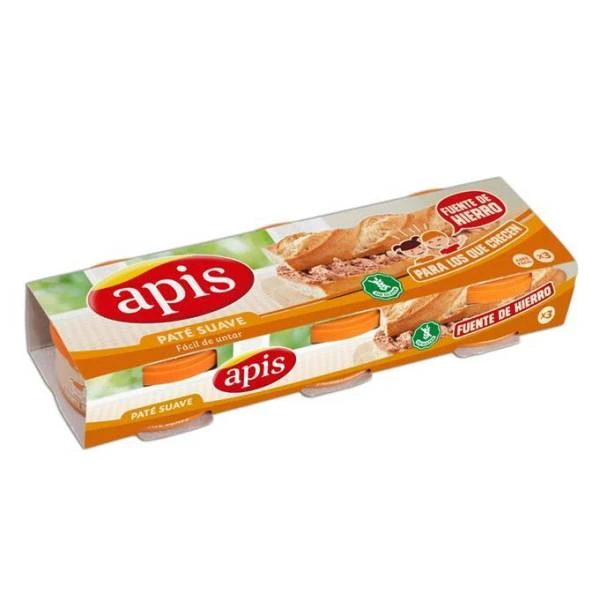 Paté Suave APIS 3x80g. 3 Paté Suave APIS 3x80g.