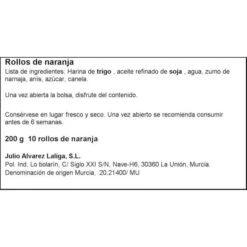 ROLLOS DE NARANJA "JULIO" -Alimentación Especializadas Tienda rollos de naranja julio 2