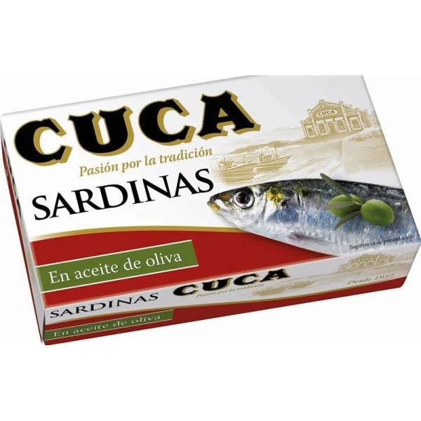 Sardinas En Aceite De Oliva CUCA 120g. 3 Sardinas En Aceite De Oliva CUCA 120g.