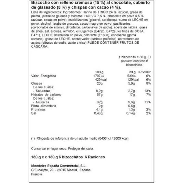 Tartitas De Bizcocho Y Chocolate FONTANEDA 180 Gr 4 Tartitas De Bizcocho Y Chocolate FONTANEDA 180 Gr - Imagen 2