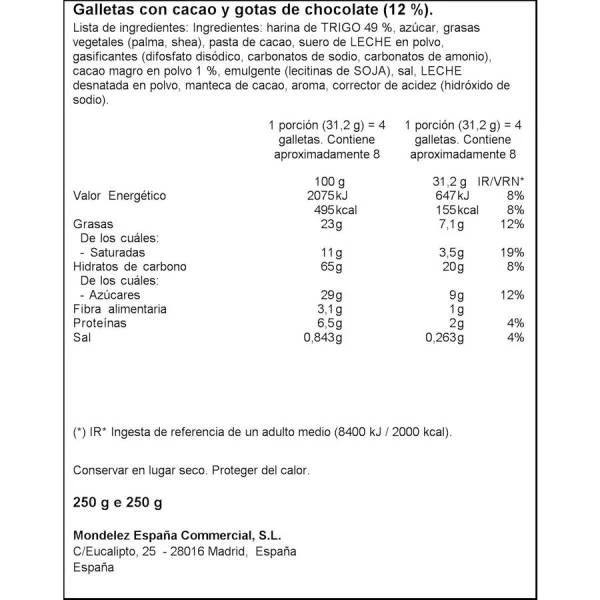 Galletas Yayitas Con Chocolate FONTANEDA 250 G 4 Galletas Yayitas Con Chocolate FONTANEDA 250 G - Imagen 2