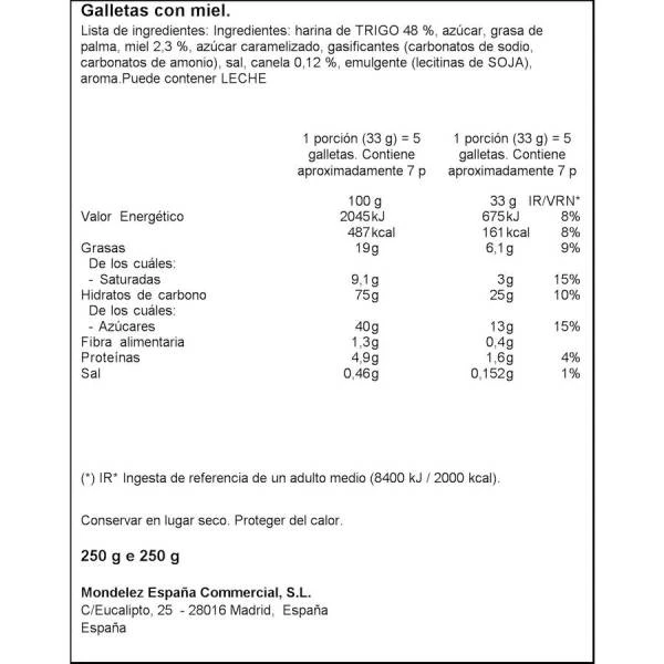 Galletas Yayitas Con Miel FONTANEDA 250 G 4 Galletas Yayitas Con Miel FONTANEDA 250 G - Imagen 2